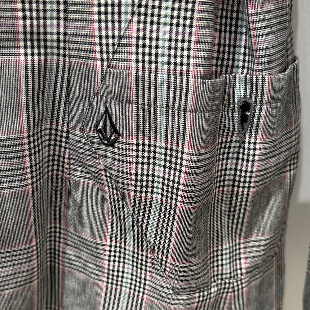 Volcom Gray Plaid Hooded Jacket - Picture 4 of 8
